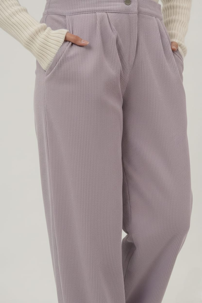 Corduroy Wide-Leg Pants