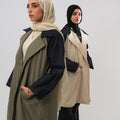 Gabardine & Denim Coat