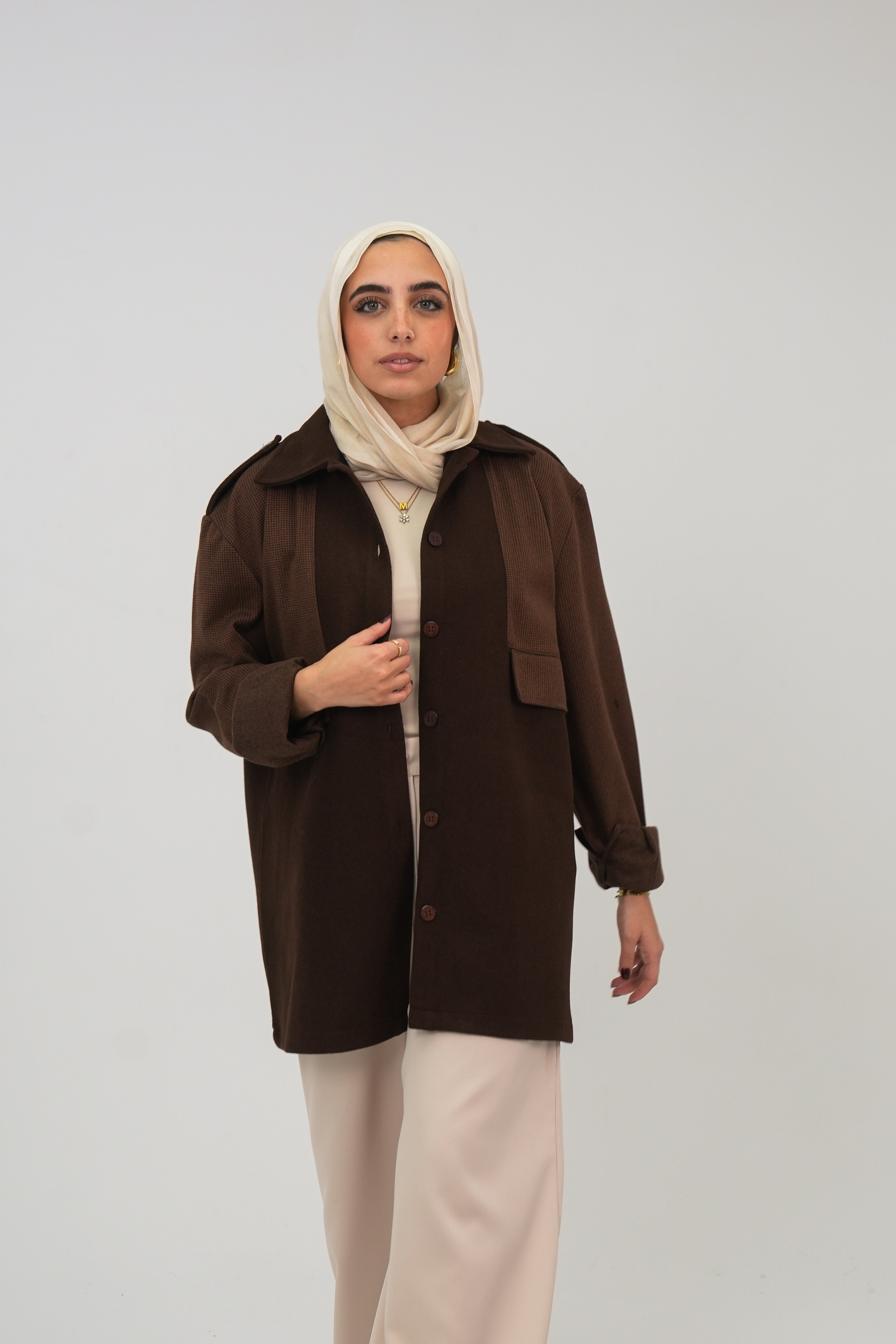 ジャケット・アウター philme tweed2way jacket brown 25AW Wool & Tweed Jacket – Palistia
